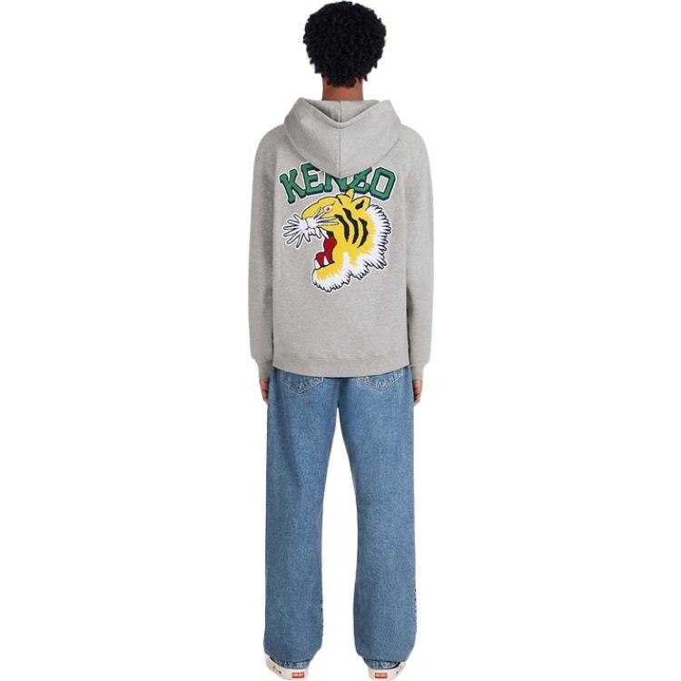 Purchase KENZO FW22 Sudadera Gris con Diseño de Tigre Estampado. FC65SW436CMJ-94