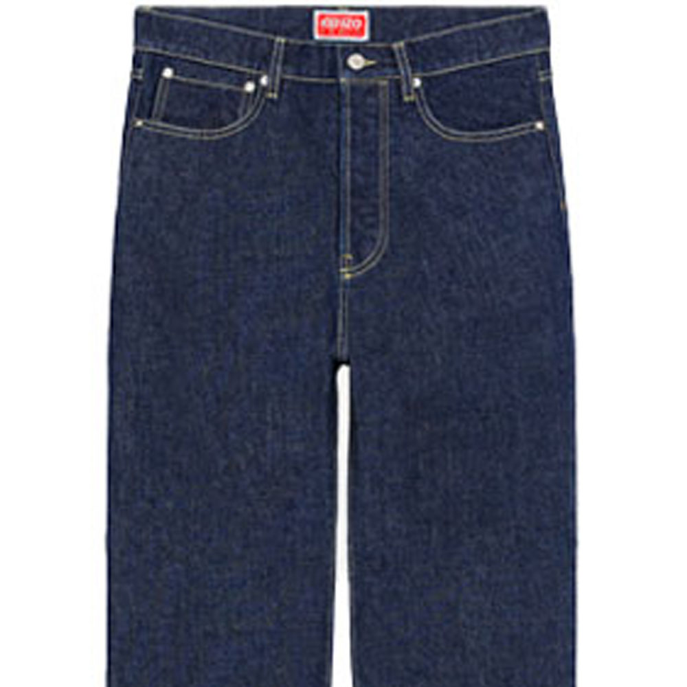 Sizing KENZO FW22 High-Waist Straight-Leg Denim Jeans Black FC65DP3319EI-78