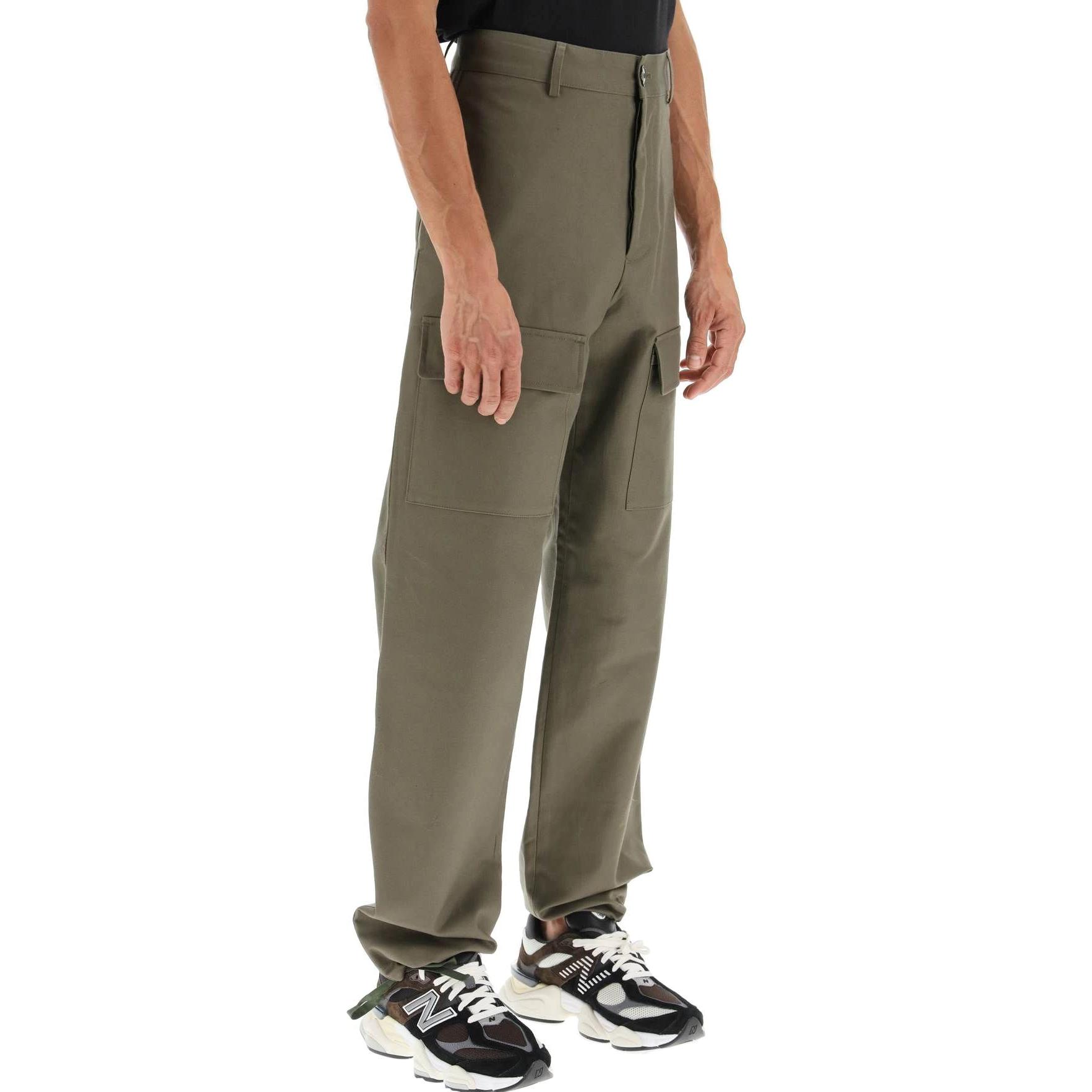 Purchase KENZO FW22  High-Waisted Loose Cargo Pants Green. FC65PA2419RB-51