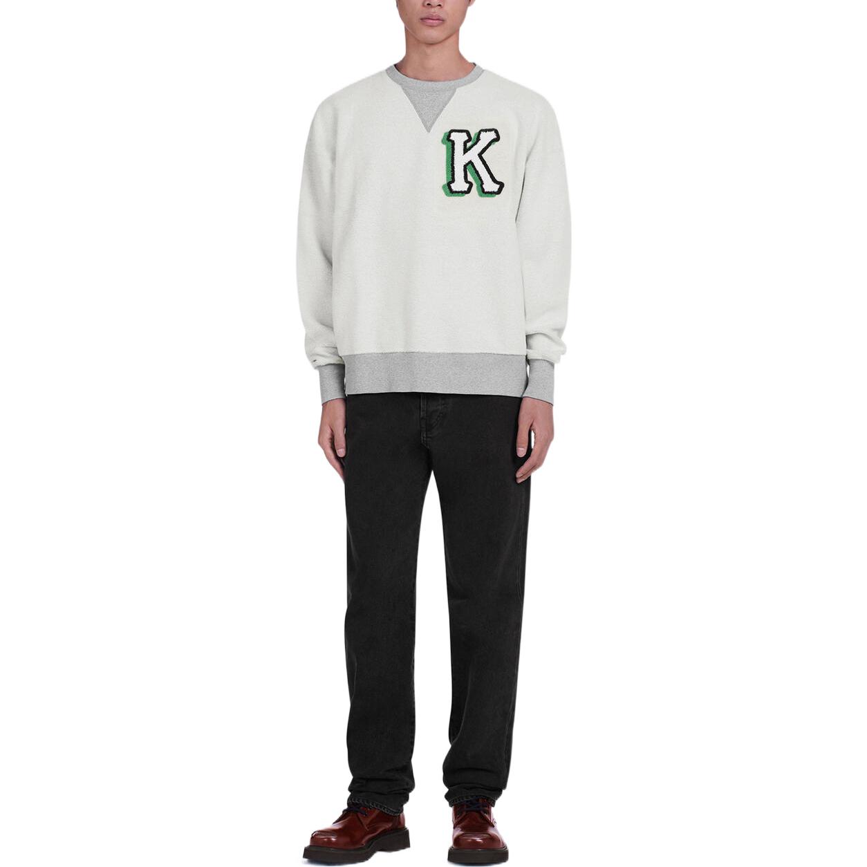 KENZO FW22  Pearl Grey Colorblock Logo Print Sweatshirt. FC65SW4334MJ-94-L 圖 4