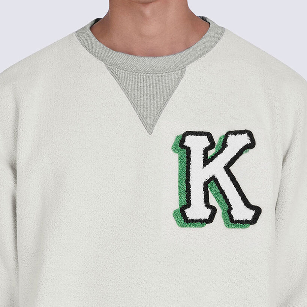KENZO FW22  Pearl Grey Colorblock Logo Print Sweatshirt. FC65SW4334MJ-94-L 圖 6