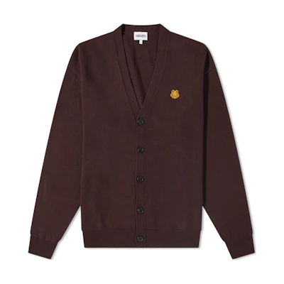 KENZO FW22 Solid Brown Knit Cardigan. FB65CA6353TA-89