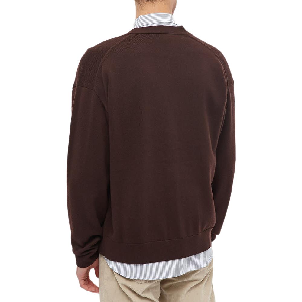 Shop KENZO FW22 Cárdigan de Punto Sólido Marrón. FB65CA6353TA-89