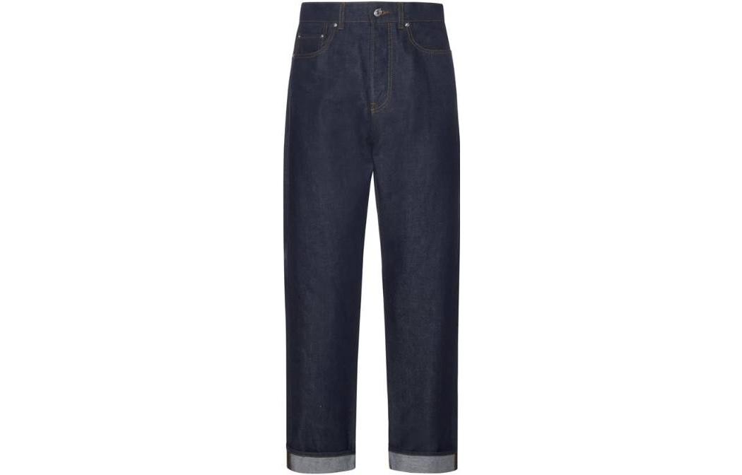 Order KENZO FW22  Straight-Leg Jeans with Back Logo Patch - Dark Blue FC65DP3319HI-79