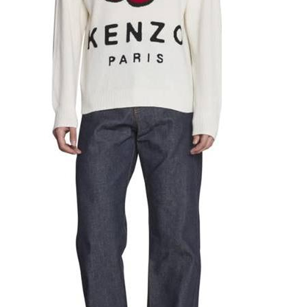 Sizing KENZO FW22  Straight-Leg Jeans with Back Logo Patch - Dark Blue FC65DP3319HI-79