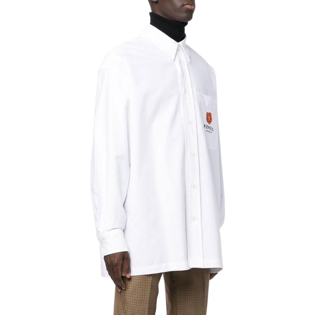 Details for KENZO FW22 白色长袖衬衫带花卉标志印花 FC65CH5079LO-01