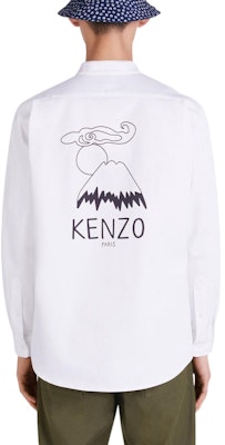 ケンゾー FW22 ホワイト ボルカニック エッフェル塔プリント ボタンアップシャツ. FC65CH4349LE-01 Sizing ケンゾー FW22 ホワイト ボルカニック エッフェル塔プリント ボタンアップシャツ. FC65CH4349LE-01