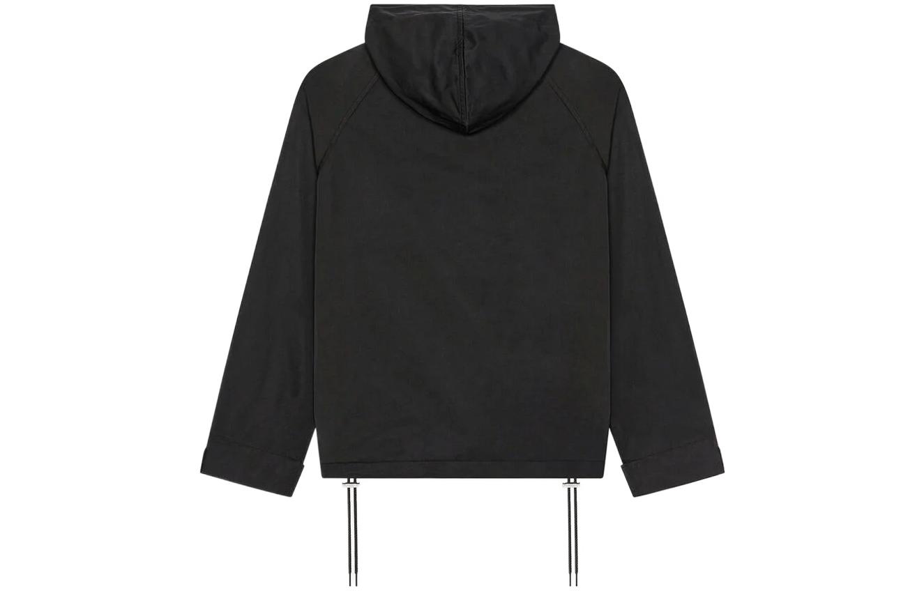 KENZO FW22 Black Logo Print Zip-Up Hoodie Jacket for Men. FC65BL0519NB-99J 圖 3