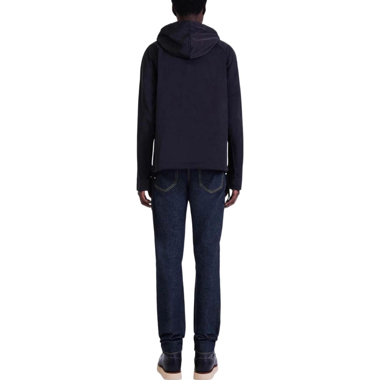 KENZO FW22 Black Logo Print Zip-Up Hoodie Jacket for Men. FC65BL0519NB-99J 圖 5