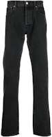 KENZO FW22 Black Slim Fit Jeans with Solid Logo Patch for Men FC65DP1019EJ-99 KENZO FW22 Black Slim Fit Jeans with Solid Logo Patch for Men FC65DP1019EJ-99