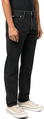 KENZO FW22 Black Slim Fit Jeans with Solid Logo Patch for Men FC65DP1019EJ-99 Purchase KENZO FW22 Black Slim Fit Jeans with Solid Logo Patch for Men FC65DP1019EJ-99