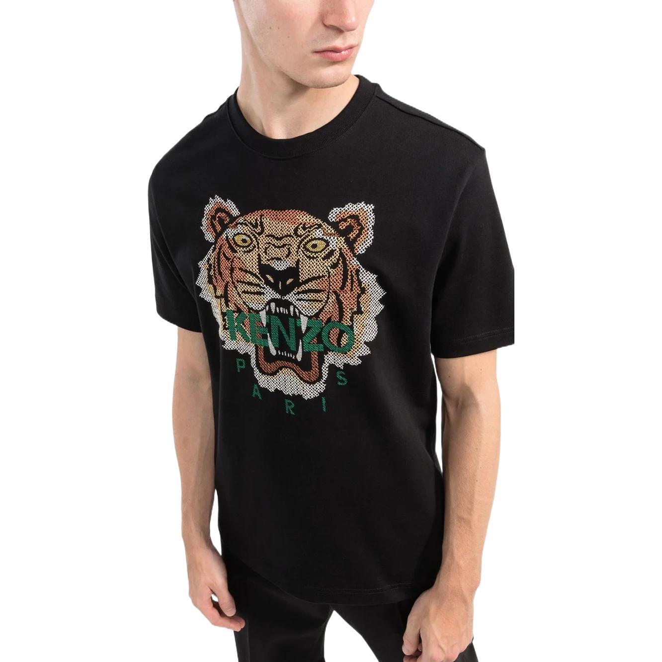 Purchase KENZO FW22 Camiseta Negra Clásica Hombre Logo Tigre Bordado. FC65TS2404YE-99