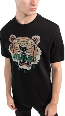 KENZO FW22 Camiseta Negra Clásica Hombre Logo Tigre Bordado. FC65TS2404YE-99 Purchase KENZO FW22 Camiseta Negra Clásica Hombre Logo Tigre Bordado. FC65TS2404YE-99