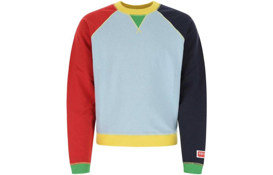 KENZO FW22 Color-Block Raglan Pullover Sweatshirt Multicolor FC65SW4274MF-64