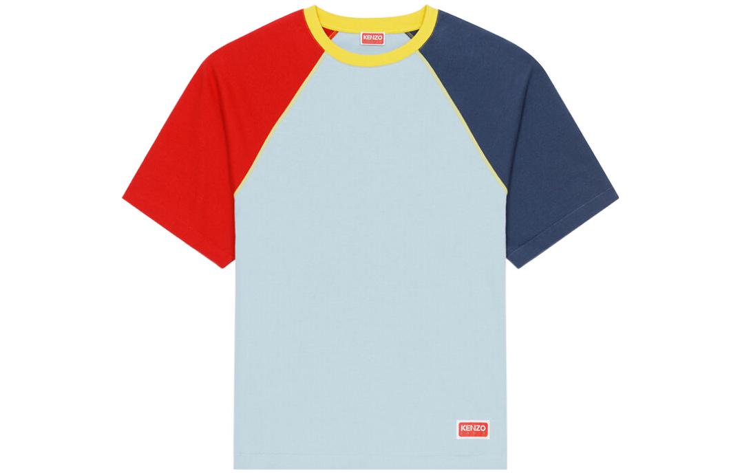 KENZO FW22 Colorblock Crewneck Short Sleeve T-Shirt Multicolor Men FC65TS4194SG-64
