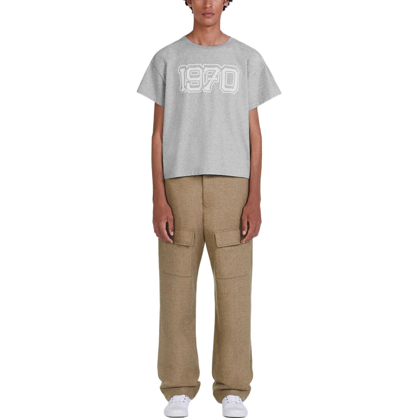 KENZO FW22 Colorblock Logo Print Crewneck Short Sleeve T-Shirt Pearl Grey Mens FC65TS4274SC-94 圖 4