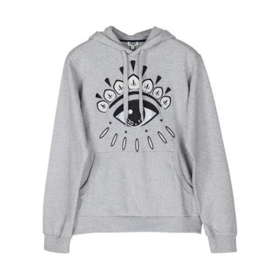 KENZO FW22 Eye Print Pullover Hoodie Grey PF955SW4074XC-93