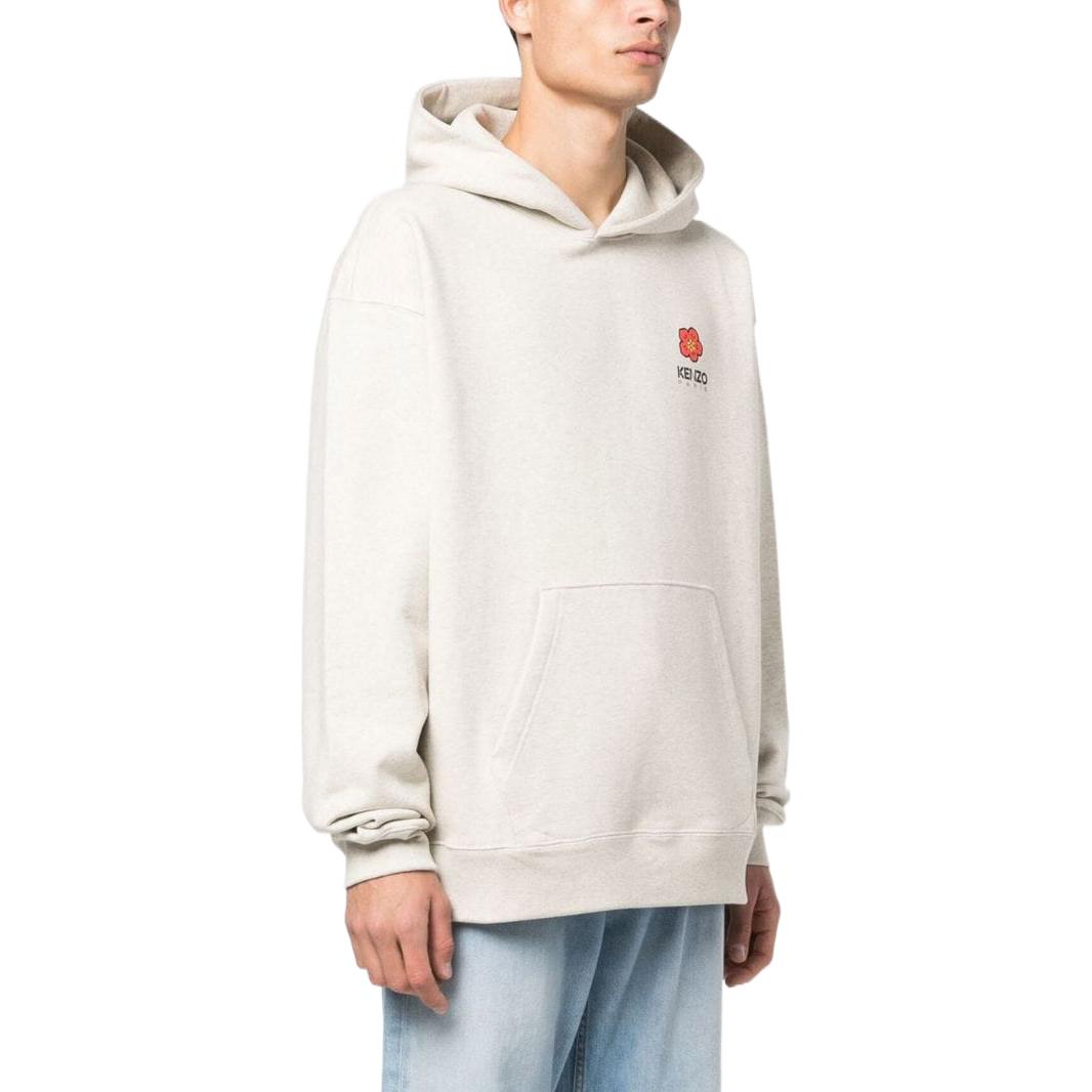 KENZO FW22 Floral Logo Print Hoodie  Grey Pullover Sweatshirt. FD55SW4444ME-93 圖 4