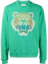 Order Kenzo FW22 Green Crewneck Sweatshirt with Tiger and Logo Print FC65SW1404XD-56