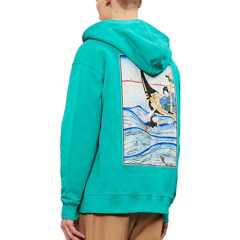 KENZO FW22 Green Hoodie with Back Graphic Print for Men. 4ME5BL770-58 圖 3