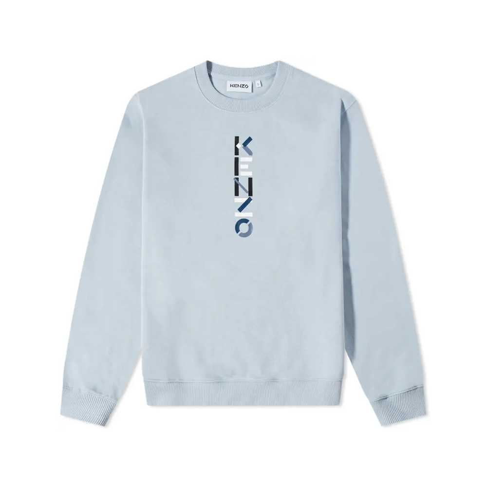 KENZO FW22 Grey Crewneck Sweatshirt with Logo Print FB65SW1244MO-62