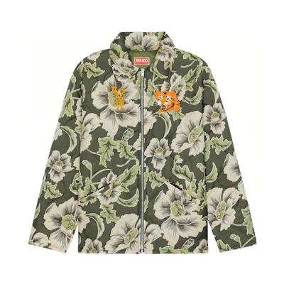 KENZO FW22 Jungle Camo Floral Zip Jacket Khaki Limited Collection FC65BL2609S7-51