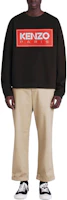 Shop KENZO FW22 徽標貼黑色圓領衫 秋季系列. FC65SW4164ME-99J