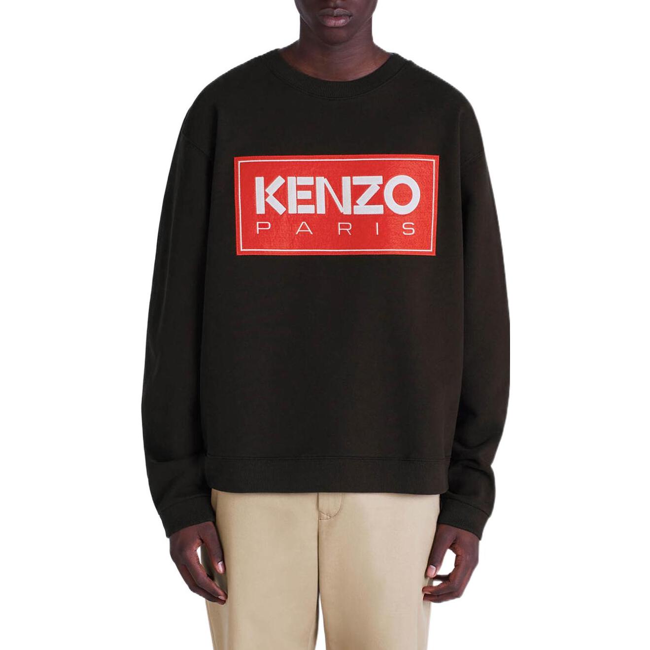 Details for KENZO FW22 徽標貼黑色圓領衫 秋季系列. FC65SW4164ME-99J