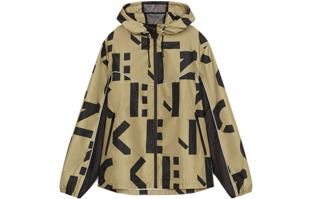 KENZO FW22 Logo Printed Hooded Windbreaker Jacket Men FC55BL5631NM-92