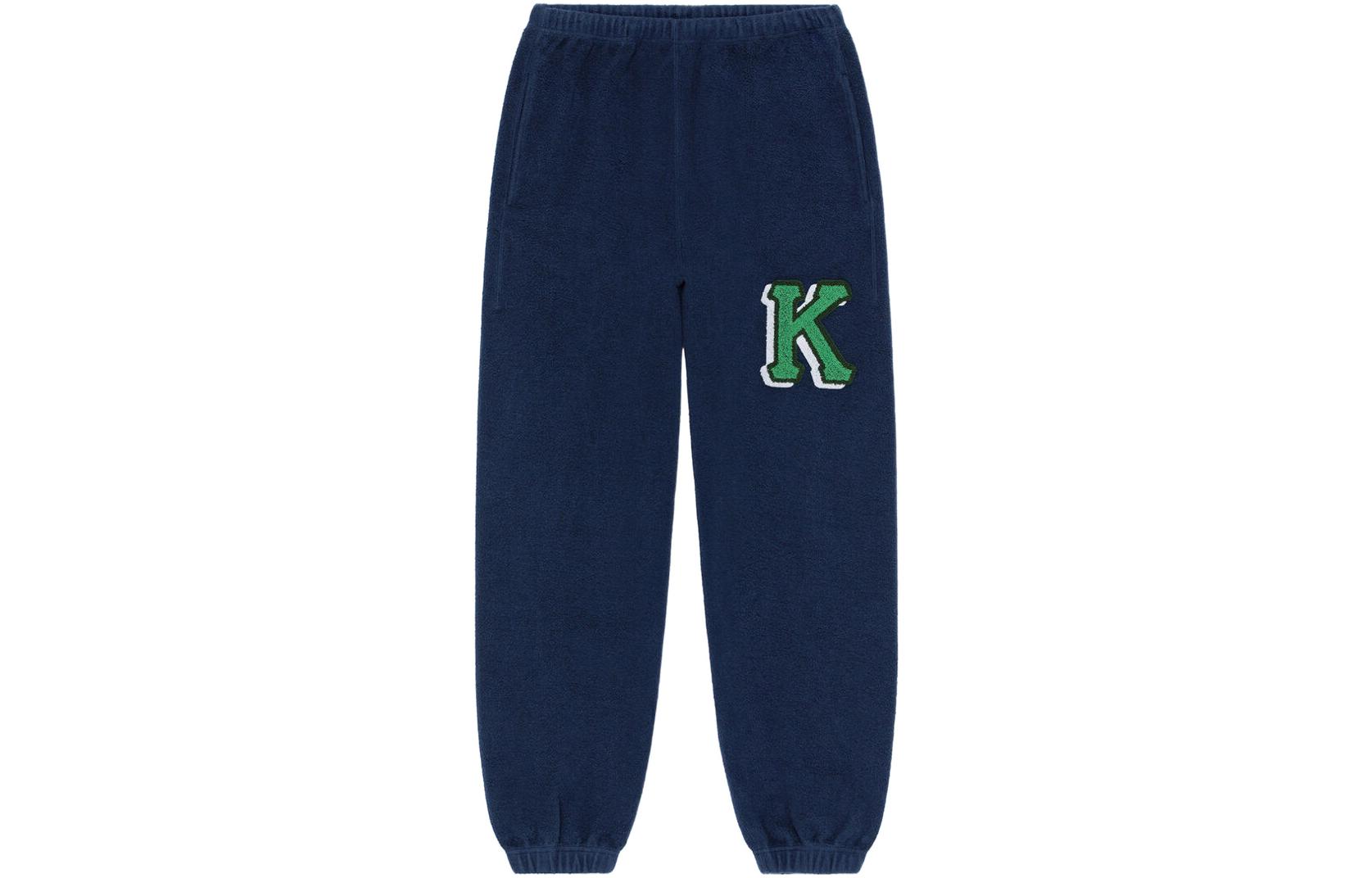 KENZO FW22 Midnight Blue  Jogger Sweatpants with Logo Print. FC65PA7764MJ-77