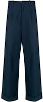 KENZO FW22 Navy Blue Logo Patch Wide-Leg Casual Pants for Men. FC65PA3709RL-77 KENZO FW22 Navy Blue Logo Patch Wide-Leg Casual Pants for Men. FC65PA3709RL-77