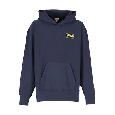 KENZO FW22 Navy Logo Print Pullover Hoodie Long Sleeve FC65SW4194MC-77