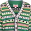 Details for KENZO FW22 Pattern V-Neck Button-Up Knit Sweater Green . FC65CA3173CH-57