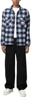 겐조 FW22 체크 로고 패치 포켓 버튼업 셔츠 스카이 블루 FC65CH5099CN-64 Lookbook 겐조 FW22 체크 로고 패치 포켓 버튼업 셔츠 스카이 블루 FC65CH5099CN-64