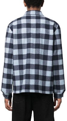 겐조 FW22 체크 로고 패치 포켓 버튼업 셔츠 스카이 블루 FC65CH5099CN-64 Shop 겐조 FW22 체크 로고 패치 포켓 버튼업 셔츠 스카이 블루 FC65CH5099CN-64