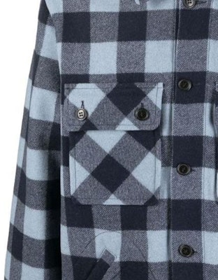 겐조 FW22 체크 로고 패치 포켓 버튼업 셔츠 스카이 블루 FC65CH5099CN-64 Sizing 겐조 FW22 체크 로고 패치 포켓 버튼업 셔츠 스카이 블루 FC65CH5099CN-64