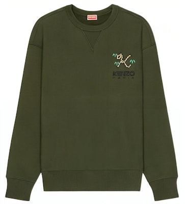 KENZO FW22 Sudadera Hombre Verde Militar Estampada con Cola de Tigre Manga Larga FC65SW4214ME-51 Buy KENZO FW22 Sudadera Hombre Verde Militar Estampada con Cola de Tigre Manga Larga FC65SW4214ME-51
