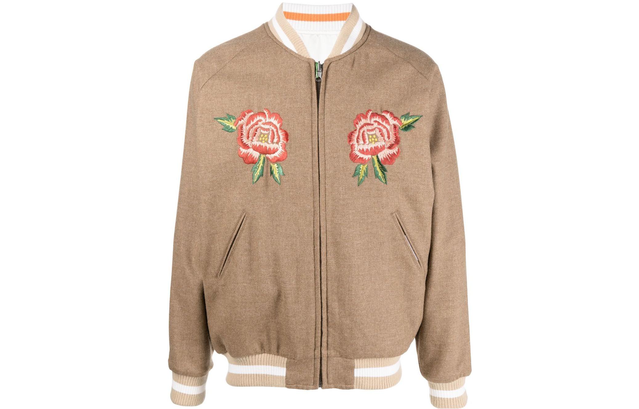 KENZO FW22 Reversible Floral Embroidered Jacket Beige FC65BL1369RJ-11