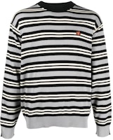 KENZO FW22 Striped Crewneck Pullover Sweater Men’s Gray FC65PU3373CC-96 KENZO FW22 Striped Crewneck Pullover Sweater Men’s Gray FC65PU3373CC-96