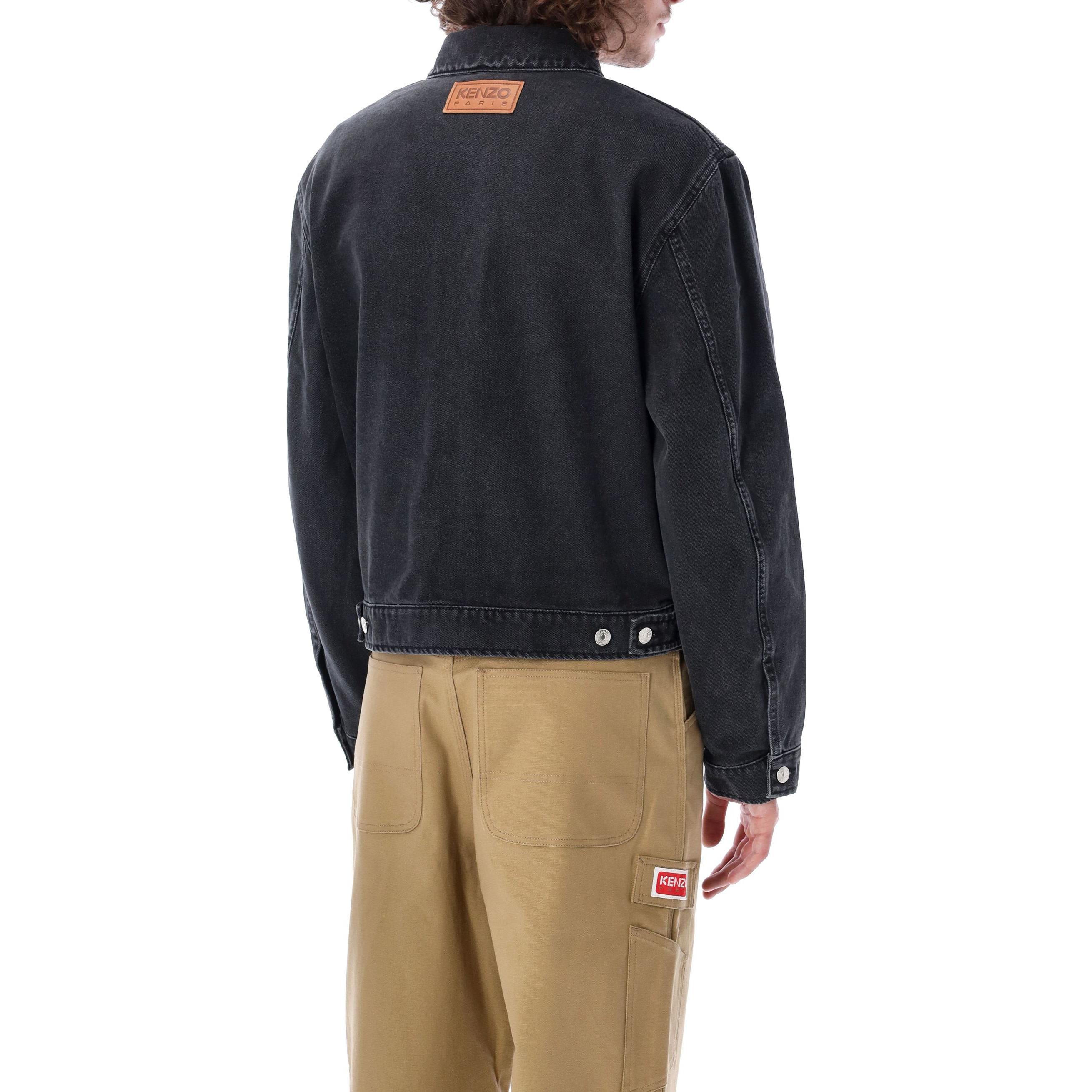 KENZO FW22 Washed Logo Denim Jacket Black Menswear FC65DV3019EJ-99 圖 4