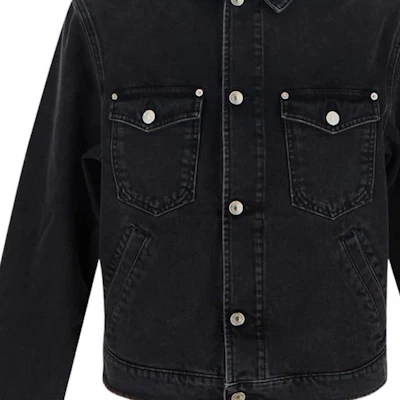 KENZO FW22 Washed Logo Denim Jacket Black Menswear FC65DV3019EJ-99 Details for KENZO FW22 Washed Logo Denim Jacket Black Menswear FC65DV3019EJ-99