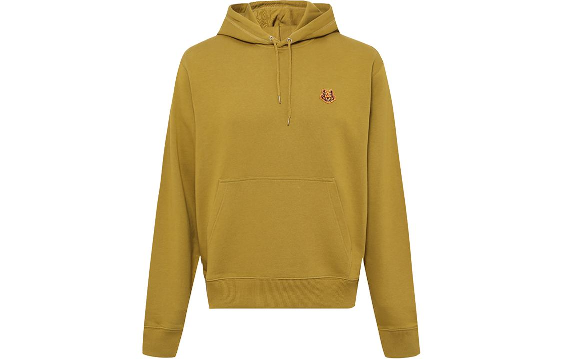 KENZO FW22 Yellow Embroidered Logo Hoodie for Men 5SW3604MDK42-48