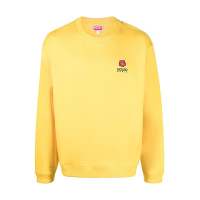 KENZO FW22 Yellow Logo Print Casual Long Sleeve Sweatshirt FC65SW4124MF-40