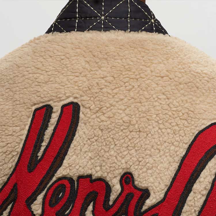 KENZO FW23  Beige Fleece Wrap Jacket with Back Logo Embroidery. FD65SW0074PB-12 圖 7