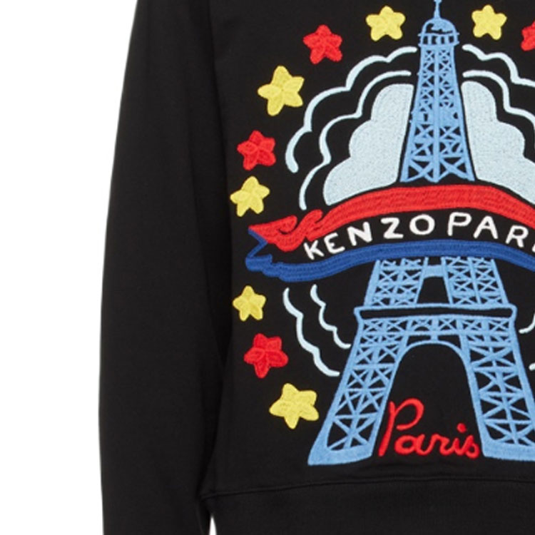 KENZO FW23  Black Crewneck Long Sleeve Sweatshirt with Letter Print. FE55SW1684MF-99 圖 4