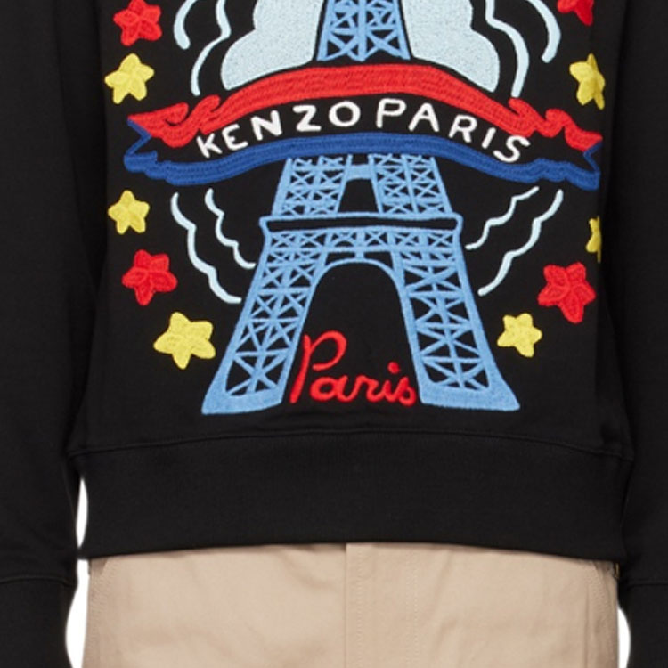 KENZO FW23  Black Crewneck Long Sleeve Sweatshirt with Letter Print. FE55SW1684MF-99 圖 5