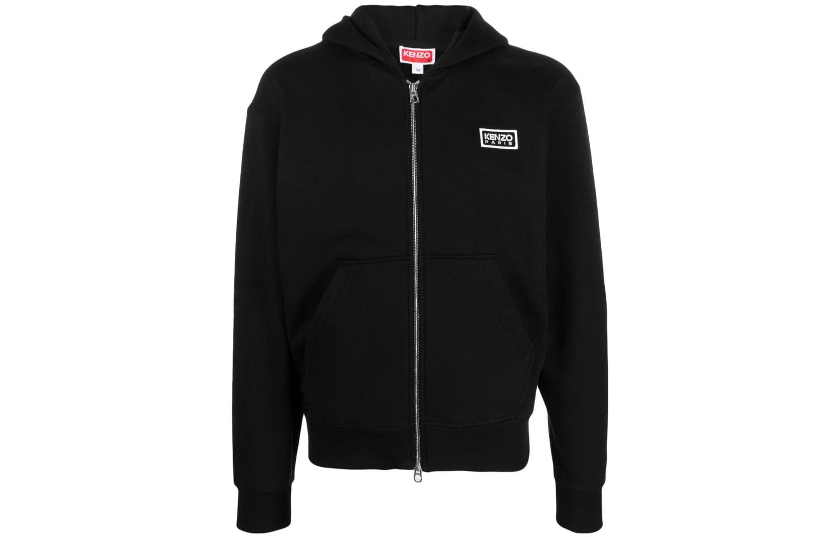 KENZO FW23  Black Embroidered Lettering Zip-Up Hoodie. FE55SW1834MG-99 圖 2