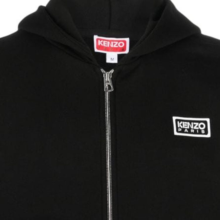 KENZO FW23  Black Embroidered Lettering Zip-Up Hoodie. FE55SW1834MG-99 圖 6