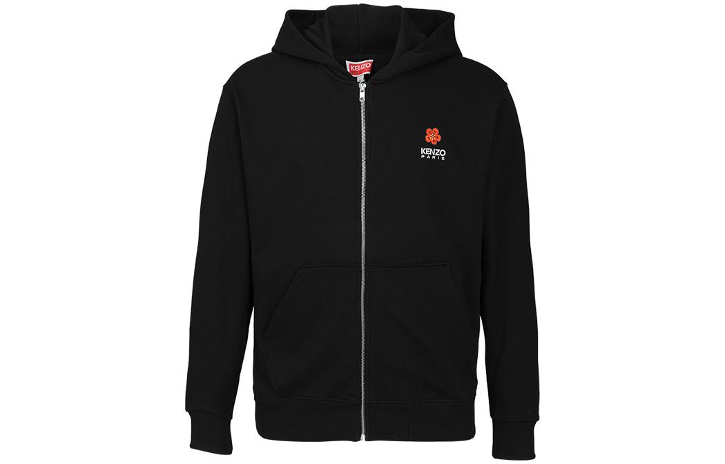 KENZO FW23  Black Floral Logo Print Zip-Up Hoodie. 5SW4424MF115-78 圖 2