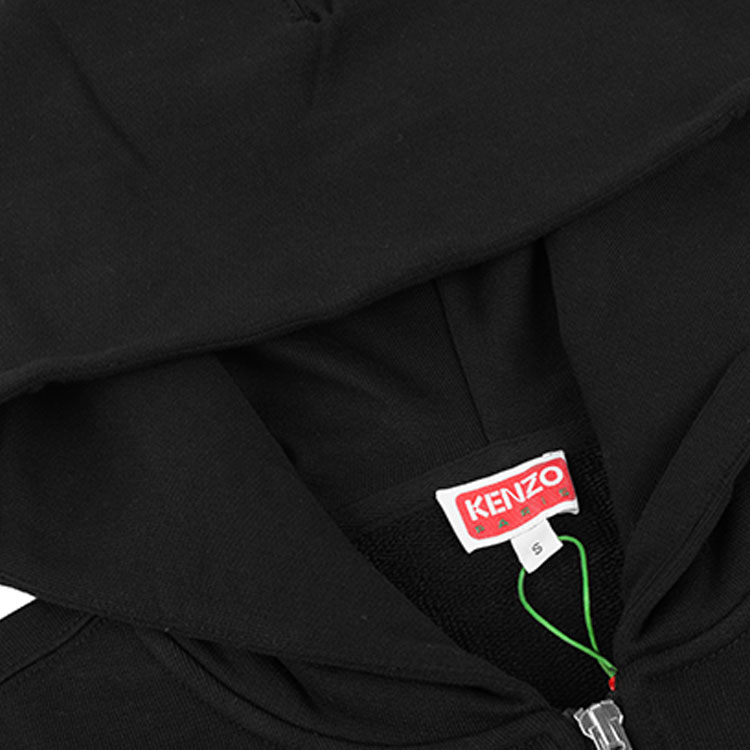 KENZO FW23  Black Floral Logo Print Zip-Up Hoodie. 5SW4424MF115-78 圖 5